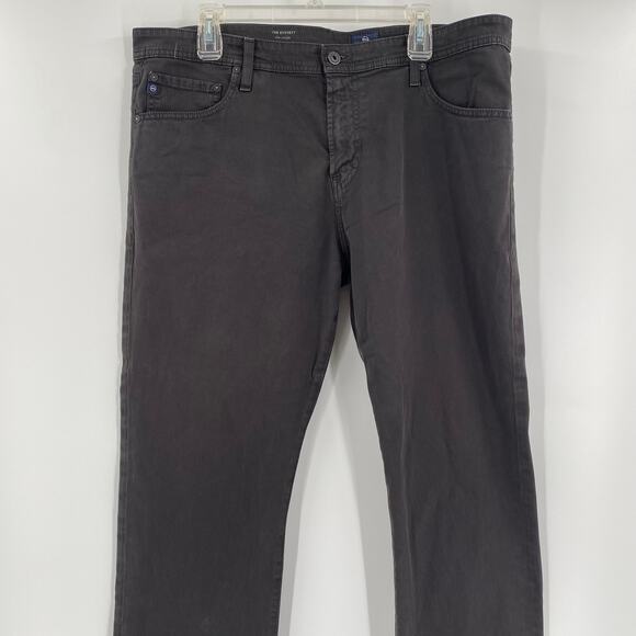 AG Adriano Goldschmied 38x29 Dark‎ Gray "Everett" Slim Straight 5 Pocket Jeans - Picture 4 of 7